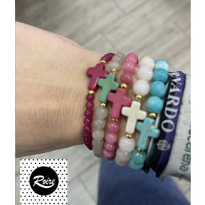 PULSERA CRUZ PIEDRAS