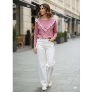 CAMISETA VICHY VOLANTE